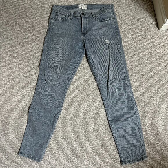 Current Elliot - Grey Splattered Stiletto Jean - Size 30 - Picture 1 of 15